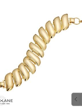 Parklane Gold Lunar Sculpted Link Bracelet